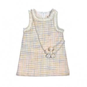 NEW DOE A DEAR kid's tweed dress in yellow